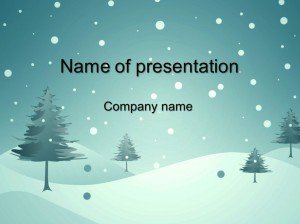 Free blue winter powerpoint template