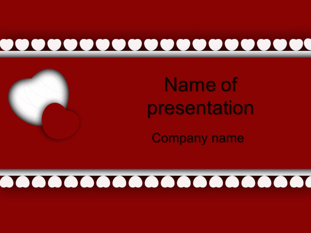 Two Hearts powerpoint template