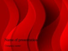 Free red waves powerpoint template presentation