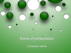 Free green bubble powerpoint template presentation