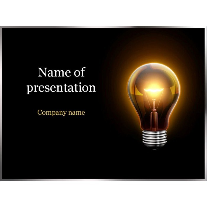 Electric light powerpoint template