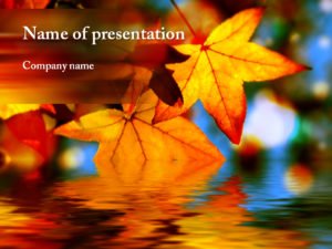 Free maple leaf powerpoint template presentation