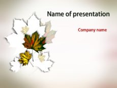 falling leaves powerpoint template presentation