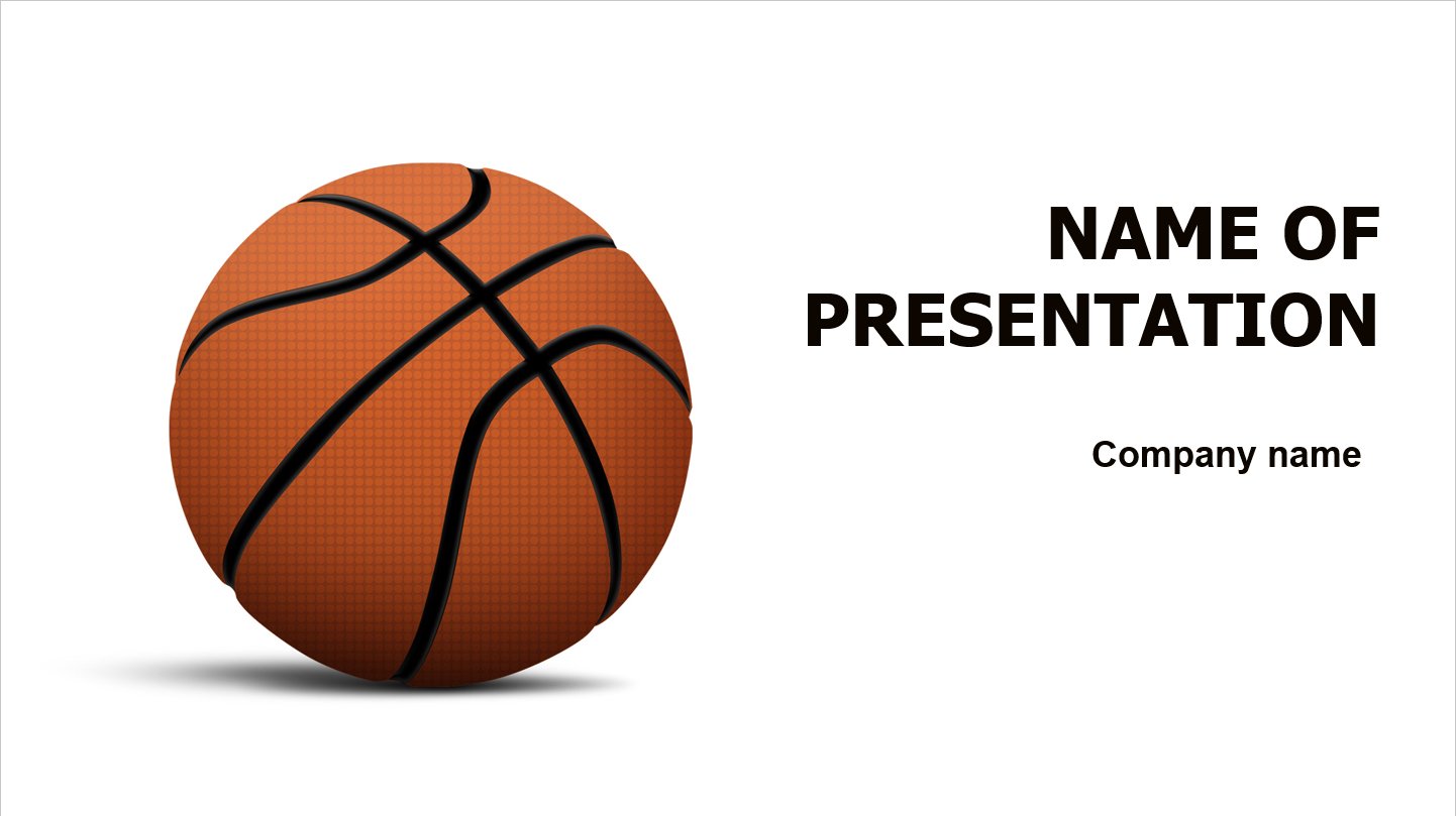 Download free Ball Of Basketball PowerPoint template for your presentation