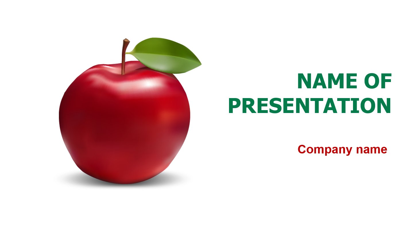 Free Delicious Apple powerpoint template presentation