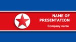 North Korea Flag powerpoint template presentation