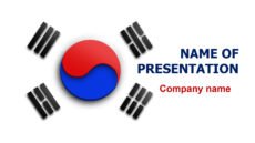 South Korea Flag powerpoint template presentation